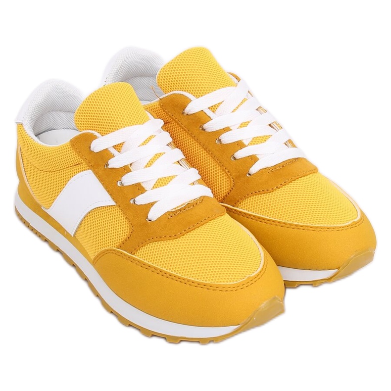 BL189P Scarpe sportive giallo miele bianca