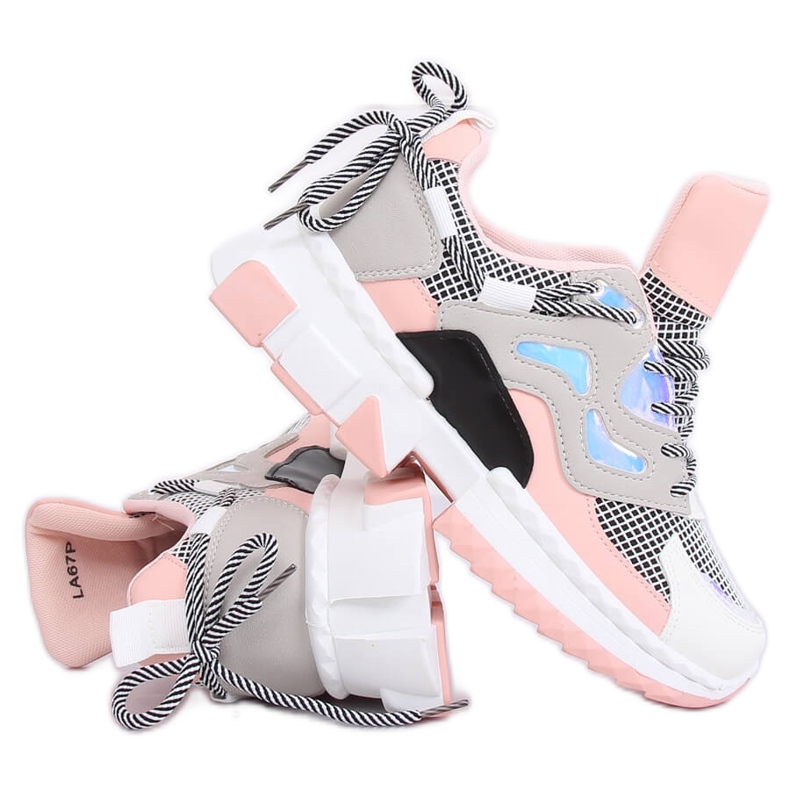 LA67P Sneakers rosa multicolore