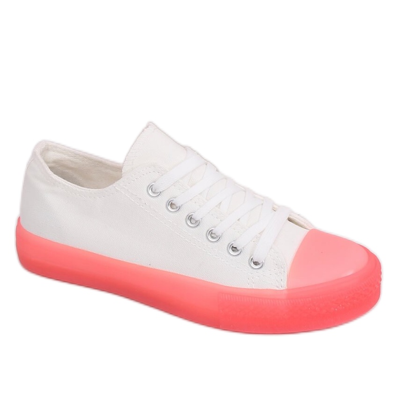 Sneakers su suola colorata, bianca e rosa FG-2948 Pink