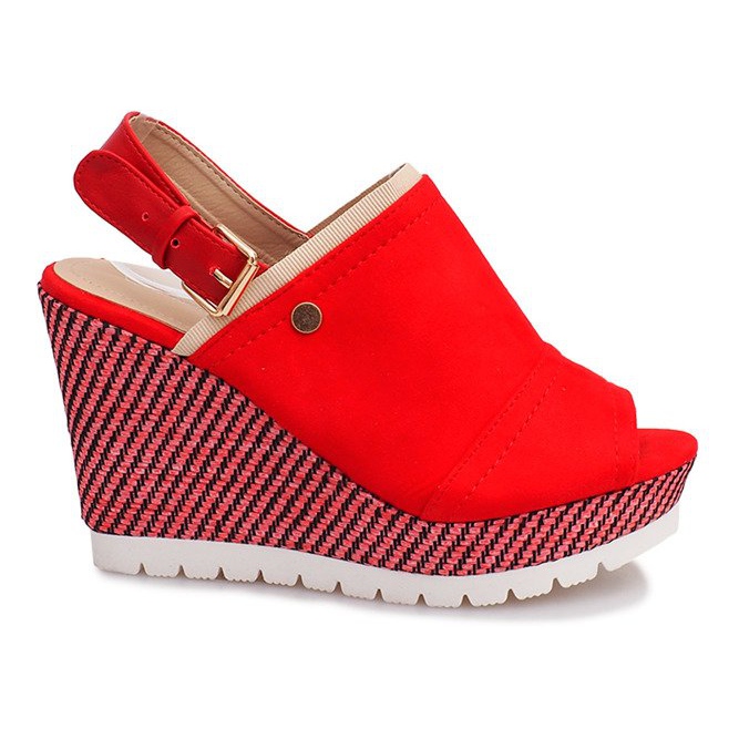 Sandali rossi con zeppa Holi rosso