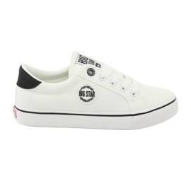 Sneakers Big Star allacciate bianche 274473 bianca nero