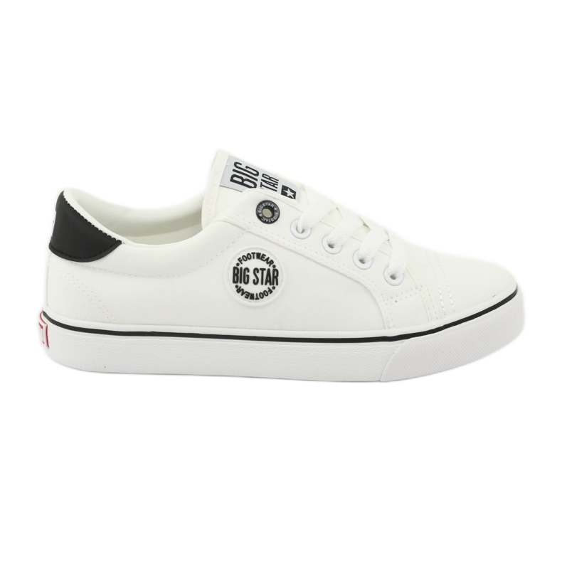 Sneakers Big Star allacciate bianche 274473 bianca nero