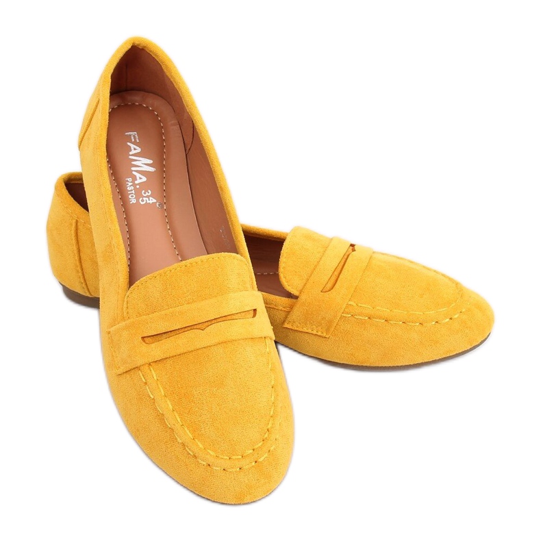 Mocassini donna miele B2030 Giallo