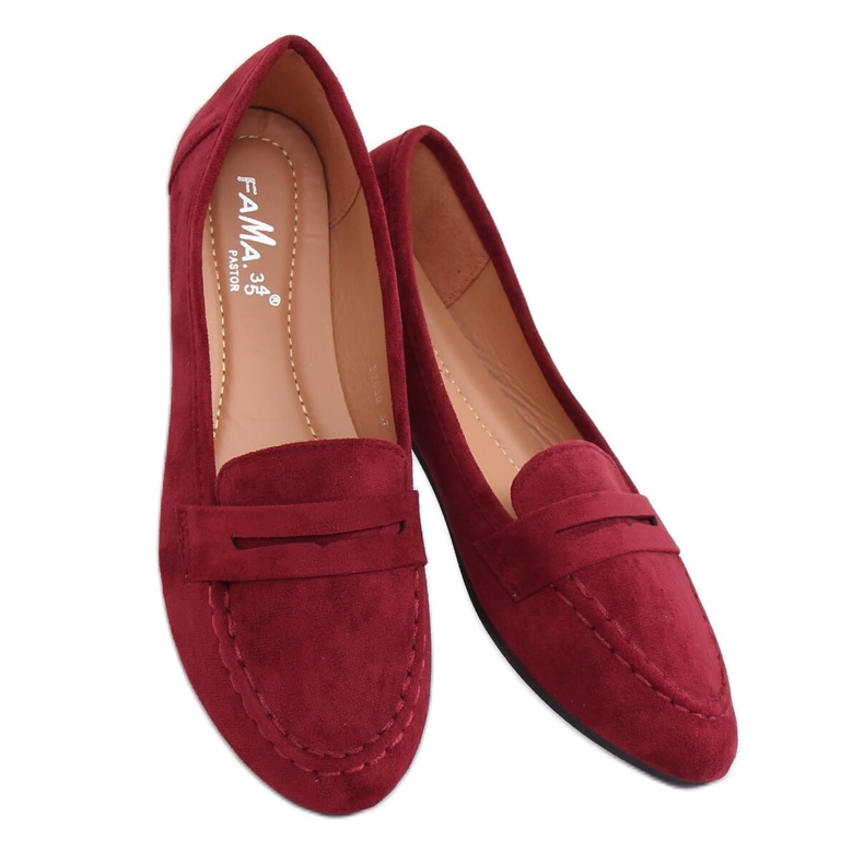 Mocassini donna bordeaux B2030 Wine rosso