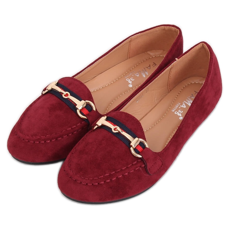 Mocassini donna bordeaux B2027 Wine rosso