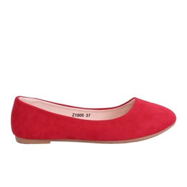 Ballerine tinta unita rosse Z1005 Red rosso