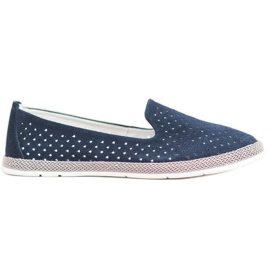 Goodin Signori traforati in pelle blu navy