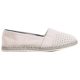 Goodin Ballerina in pelle traforata grigio