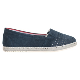 Goodin Ballerina in pelle traforata blu
