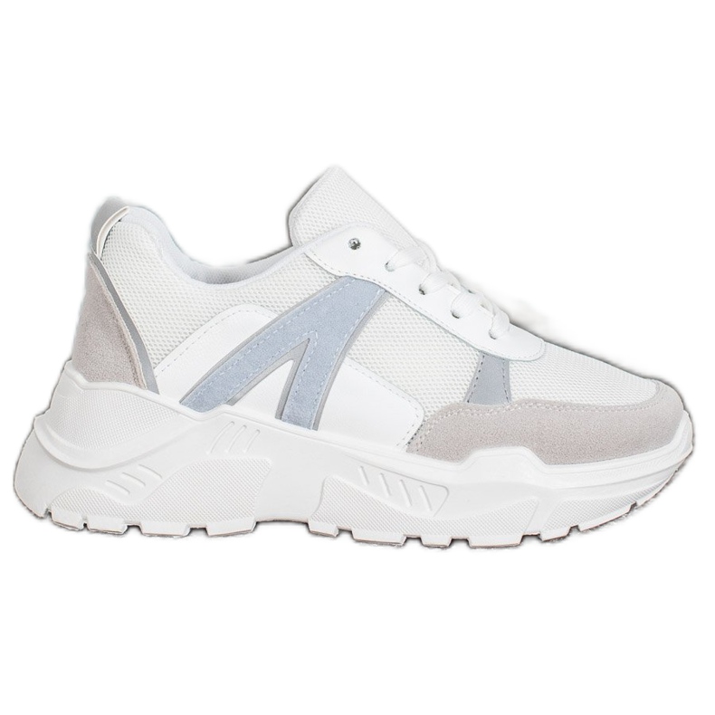 SHELOVET Scarpe da ginnastica sportive bianca blu grigio