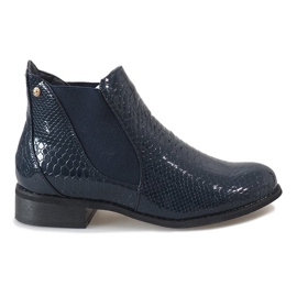 Stivali blu navy eleganti 1602