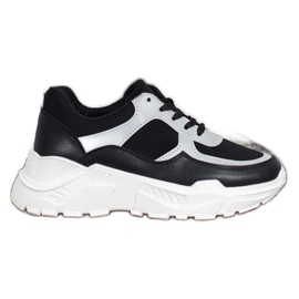 SHELOVET Scarpe da ginnastica alla moda bianca nero