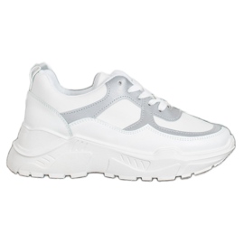 SHELOVET Scarpe da ginnastica alla moda bianco grigio