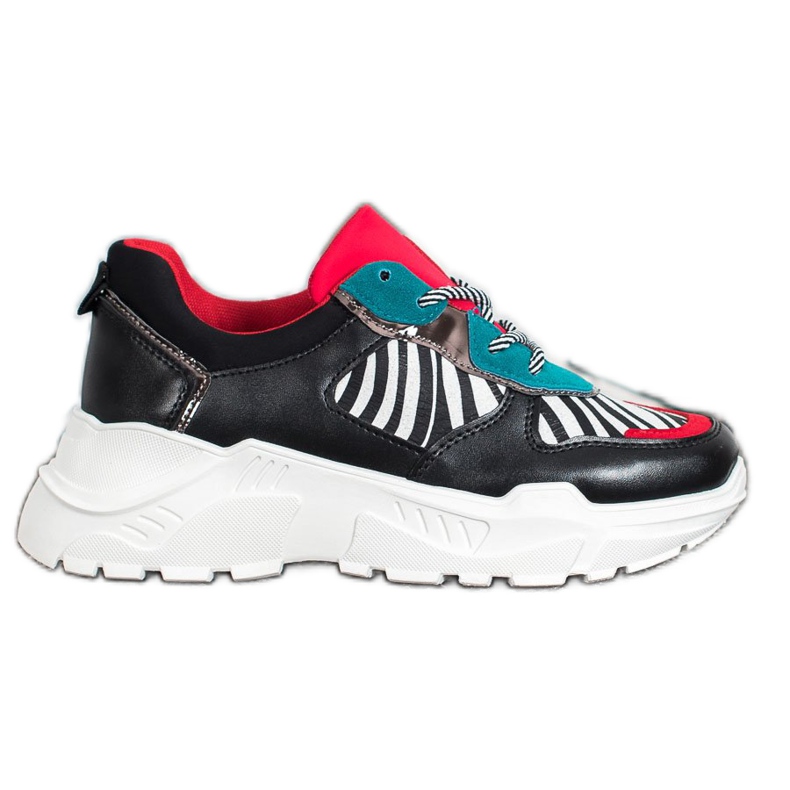 SHELOVET Scarpe da ginnastica alla moda nero multicolore
