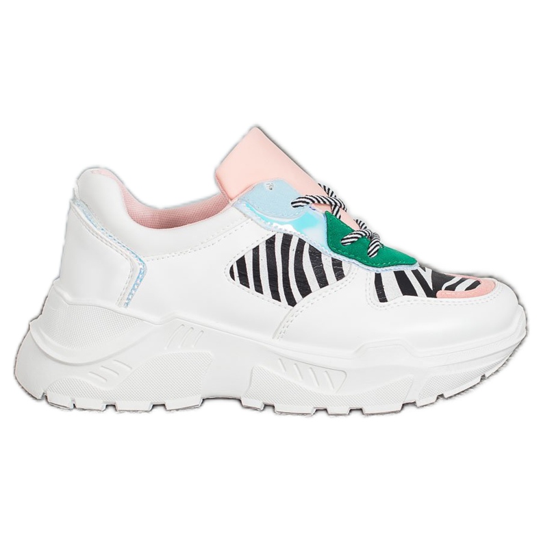 SHELOVET Scarpe da ginnastica alla moda bianca multicolore