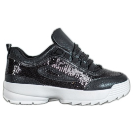 SHELOVET Sneakers Con Paillettes nero