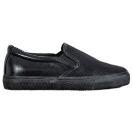SHELOVET Sneakers Slip-on Con Glitter nero