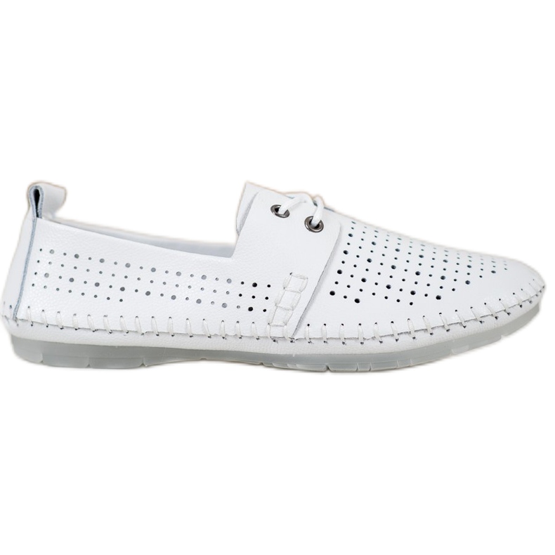 VINCEZA sneakers in pelle bianca