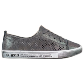 VINCEZA Sneakers in Pelle grigio