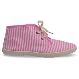 Stivali Sneakers Suola Paglia 2607 Rosa