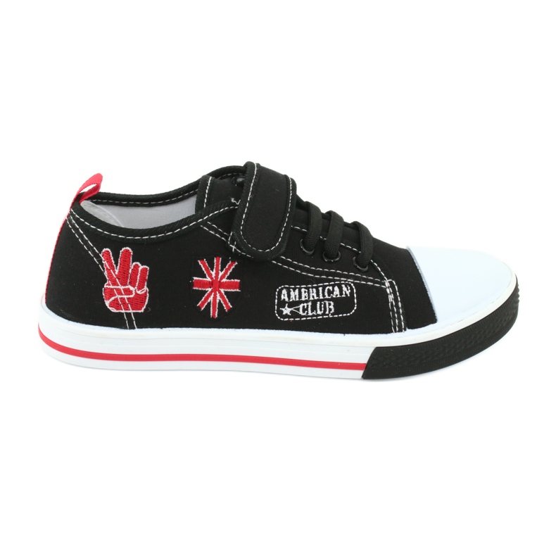 Sneaker American Club TEN10 con velcro nero rosso
