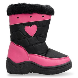 Doposci caldi per bambini DF86 Black nero rosa
