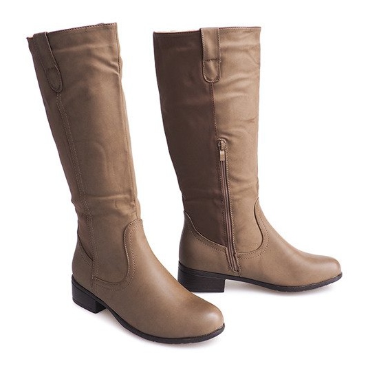 Stivali con tacchi 8524 Taupe grigio