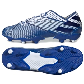 Scarpe da calcio Adidas Nemeziz 19.1 Fg Jr EG7238 multicolore bianco