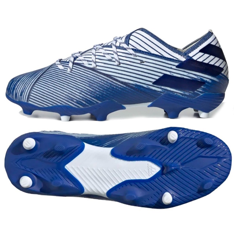 Scarpe da calcio Adidas Nemeziz 19.1 Fg Jr EG7238 multicolore bianca