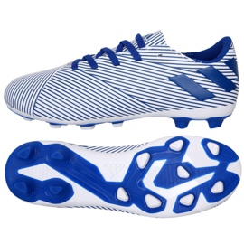 Le scarpe da calcio adidas Nemeziz 19.4 FxG Jr EF1740 multicolore bianco