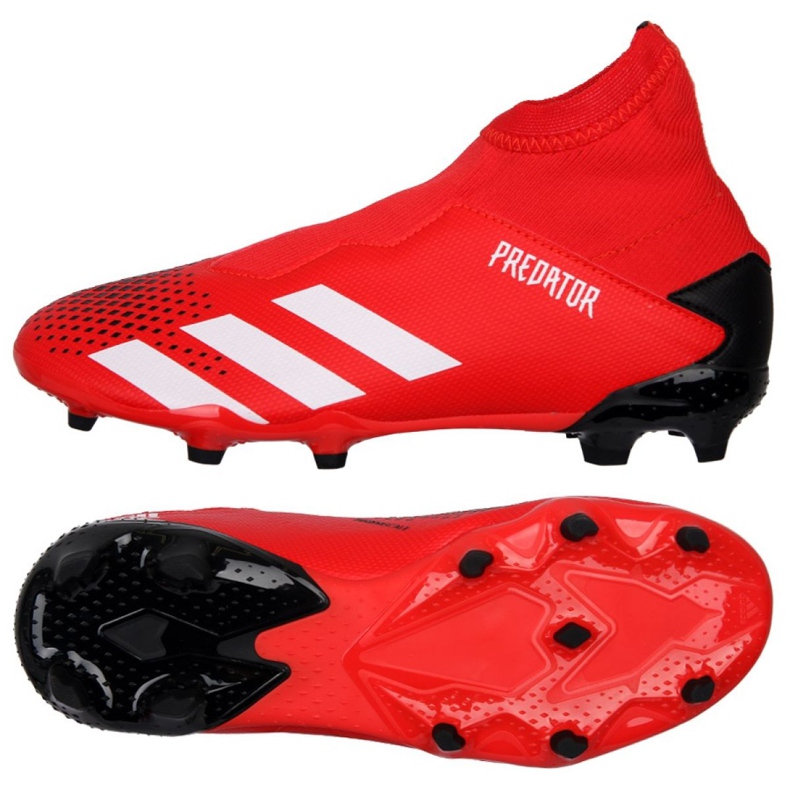 Scarpe da calcio Adidas Predator 20.3 Ll Fg Jr EF1907 rosso rosso