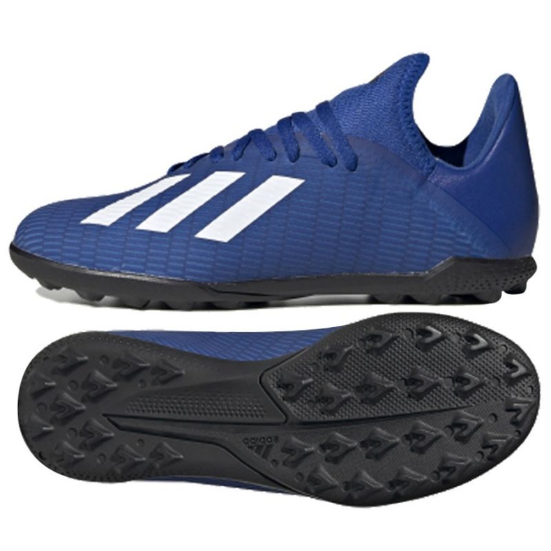 Scarpe da calcio Adidas X 19.3 Tf Jr EG7172 blu blu