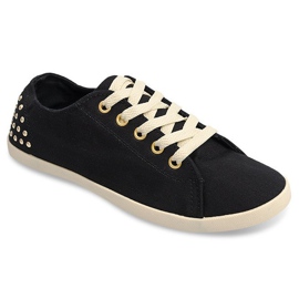 Sneakers In Tessuto Con Borchie VB67 Nero