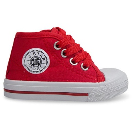 Sneakers alte per bambini Y1309 rosse rosso