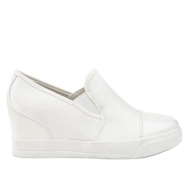 Sneakers bianche sulla zeppa R27-5 bianca