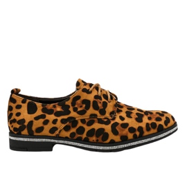 Scarpe jazz nere, camoscio leopardato C-7222 nero multicolore