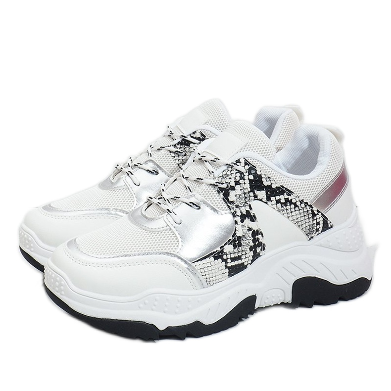 A88-56 scarpe sportive serpente bianco bianca