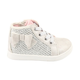 Stivali sportivi da bambina American Club GC17 bianco grigio
