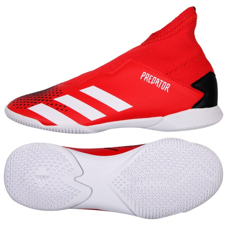 Scarpe indoor adidas Predator 20.3 Ll In Jr EF1952 multicolore rosso