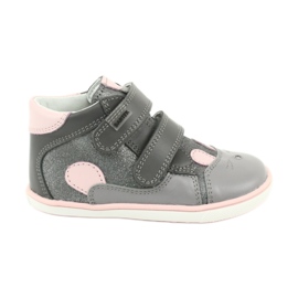 Stivali velcro coniglio Bartek 11702 rosa grigio