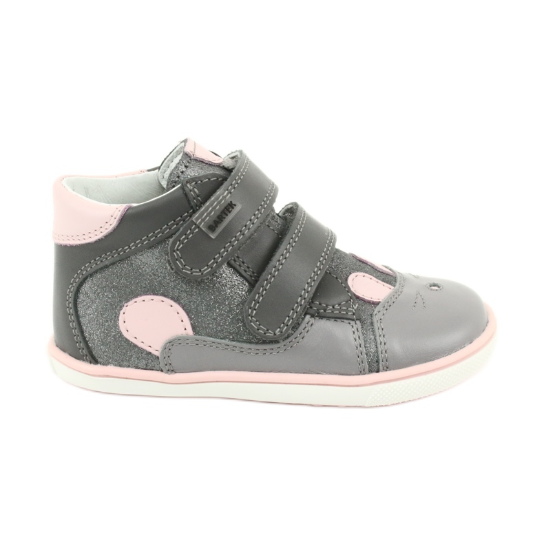 Stivali velcro coniglio Bartek 11702 rosa grigio
