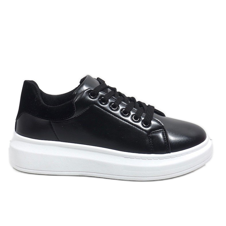 Sneakers nere con suola spessa 7935-SP nero