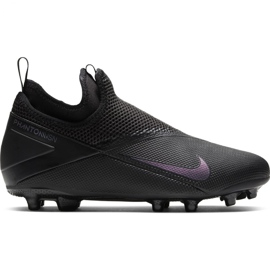 Nike Phantom Vsn 2 Academy Df FG / MG Jr CD4059-010 scarpe da calcio nero nero