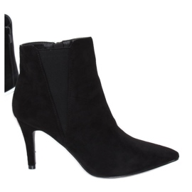 Stivaletti Chelsea neri in camoscio nero TX-1852 Nero