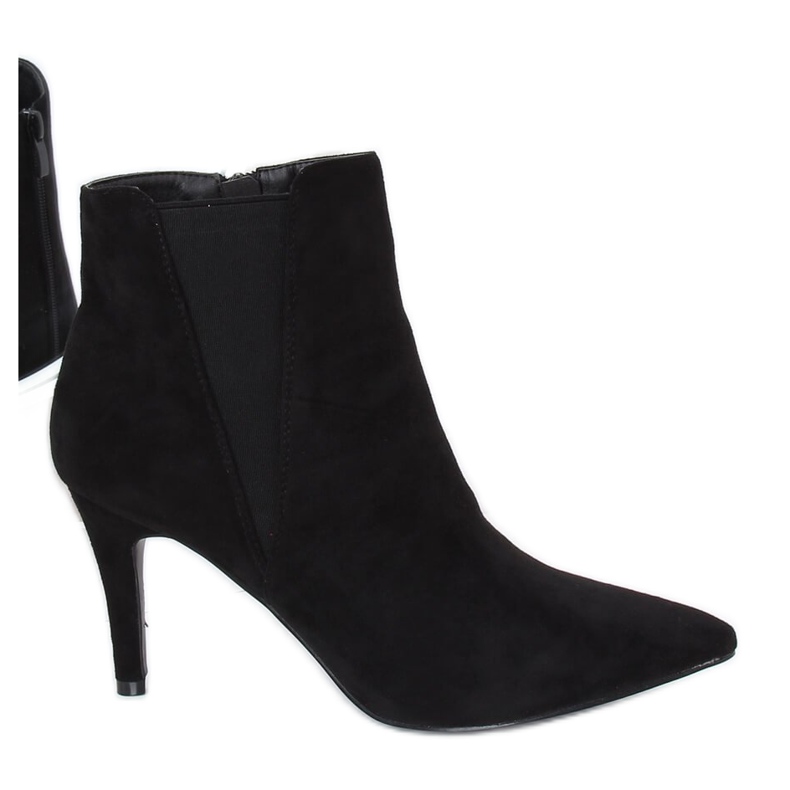 Stivaletti Chelsea neri in camoscio nero TX-1852 Nero