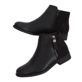 Stivaletti Chelsea neri da donna B0-350 Black nero