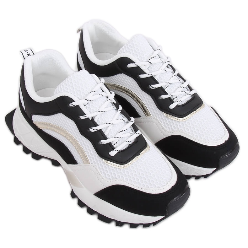 Bianco e nero LA87P Scarpe sportive nere bianca