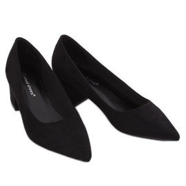 Décolleté tacco basso nero A-3370 Nero