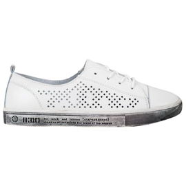 Goodin Sneakers bianche traforate bianca