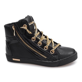 Sneakers Alte Con Cerniera Y405 Nere nero